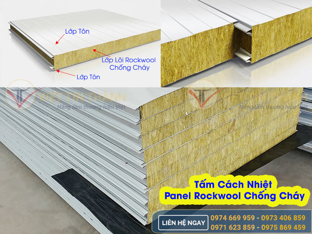 Tấm cách nhiệt panel rockwool